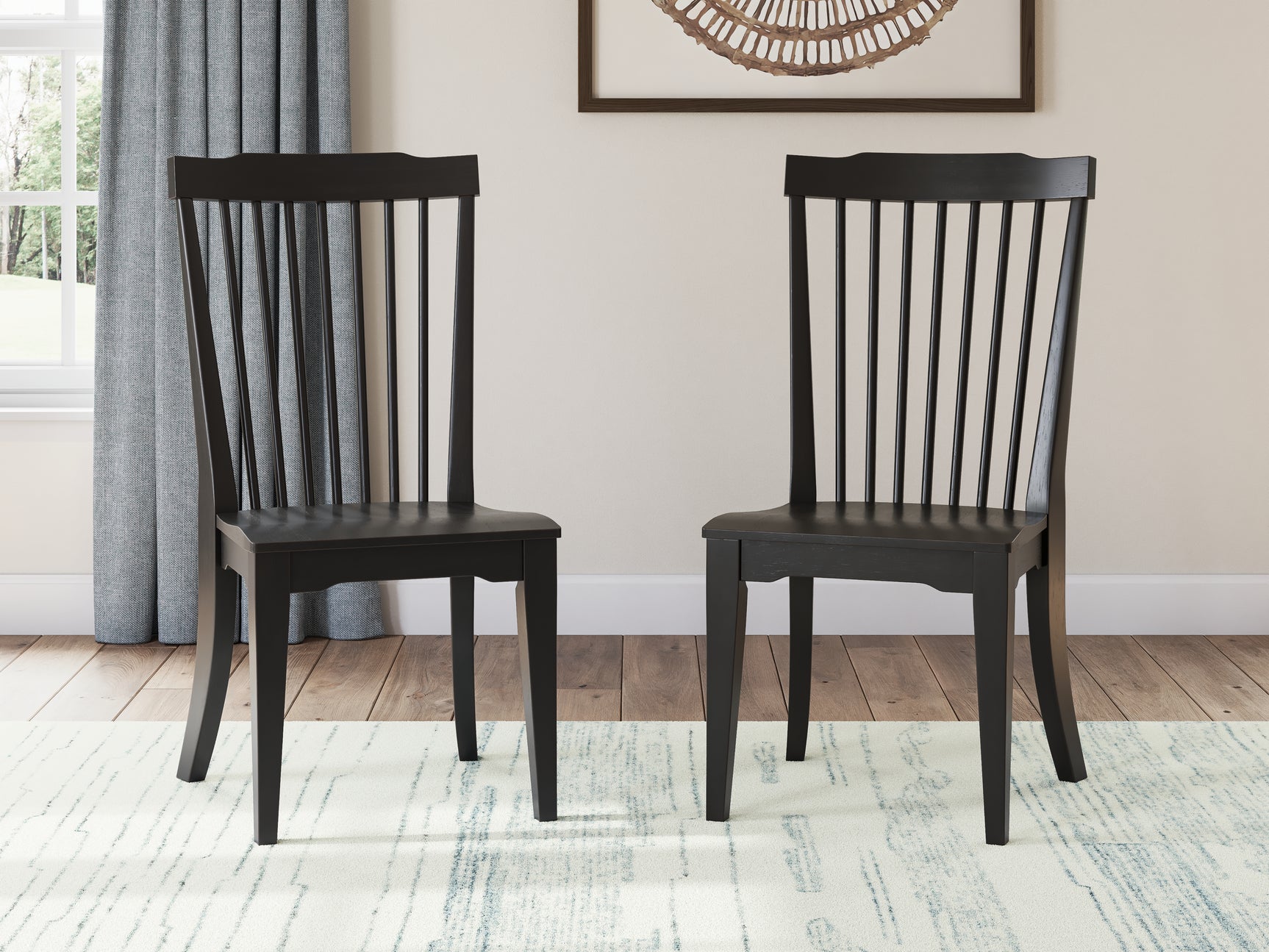 Greddinton Black/Brown Dining Table and 6 Chairs - Ornate Home