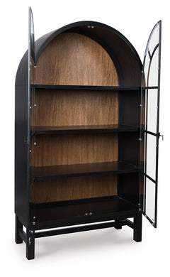Greddinton Black/Brown Display Cabinet - Ornate Home
