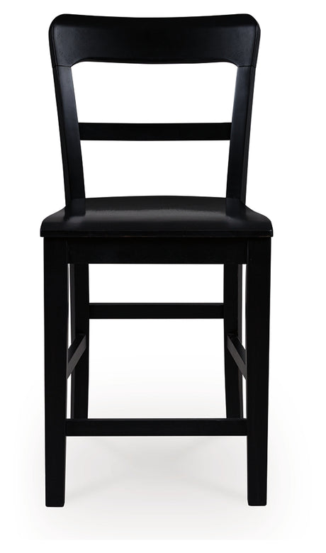 Greddinton Black Counter Height Barstool (Set of 2) - Ornate Home
