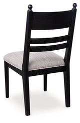 Greddinton Black Dining UPH Side Chair (Set of 2) (Online Special Price) - Ornate Home