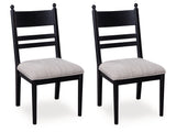 Greddinton Black Dining UPH Side Chair (Set of 2) - Ornate Home