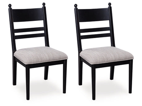 Greddinton Black Dining UPH Side Chair (Set of 2) - Ornate Home