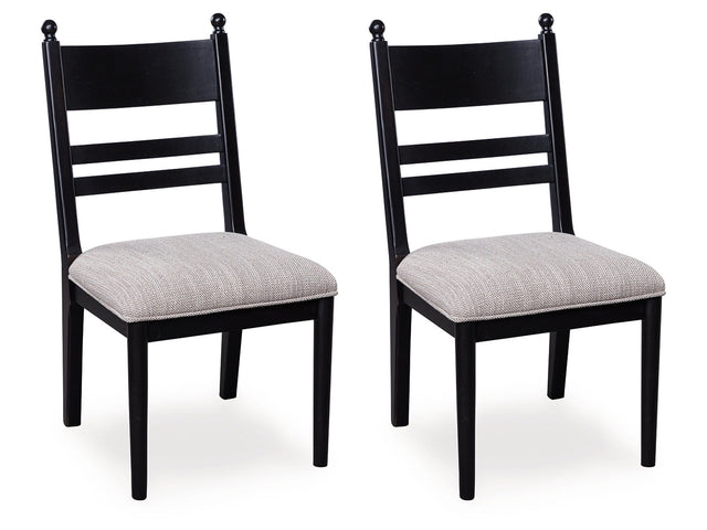 Greddinton Black Dining UPH Side Chair (Set of 2) - Ornate Home