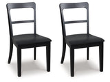 Greddinton Black Dining Upholstered Side Chair (Set of 2) (Online Special Price) - Ornate Home