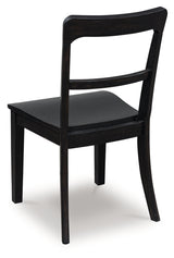 Greddinton Black Dining Upholstered Side Chair (Set of 2) (Online Special Price) - Ornate Home