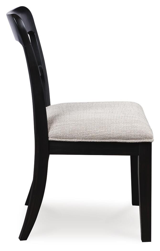 Greddinton Black Dining Upholstered Side Chair (Set of 2) - Ornate Home