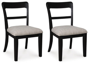 Greddinton Black Dining Upholstered Side Chair (Set of 2) - Ornate Home