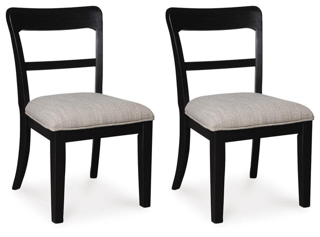 Greddinton Black Dining Upholstered Side Chair (Set of 2) - Ornate Home