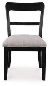 Greddinton Black Dining Upholstered Side Chair (Set of 2) - Ornate Home