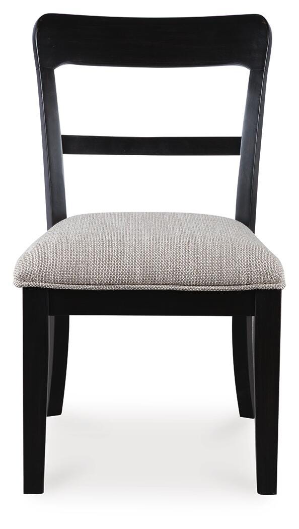 Greddinton Black Dining Upholstered Side Chair (Set of 2) - Ornate Home
