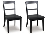 Greddinton Black Dining Upholstered Side Chair (Set of 2) - Ornate Home