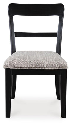 Greddinton Black Dining Upholstered Side Chair (Set of 2) - Ornate Home