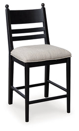 Greddinton Black Upholstered Barstool (Set of 2) (Online Special Price) - Ornate Home