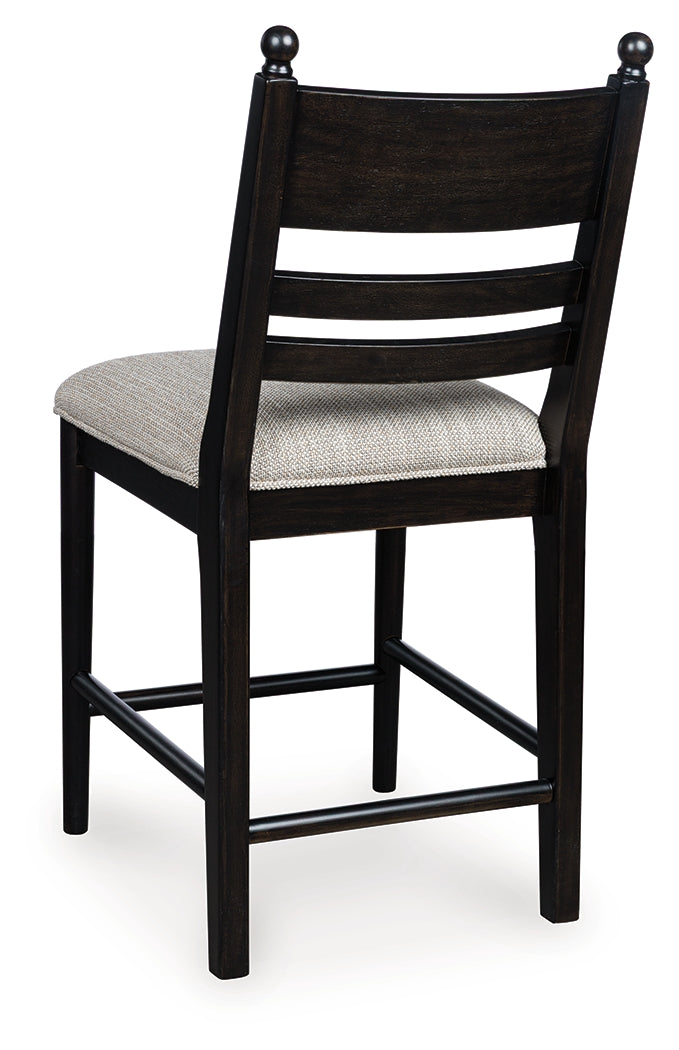 Greddinton Black Upholstered Barstool (Set of 2) (Online Special Price) - Ornate Home