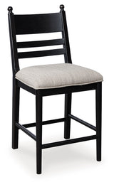 Greddinton Black Upholstered Barstool (Set of 2) - Ornate Home