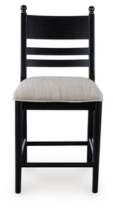 Greddinton Black Upholstered Barstool (Set of 2) - Ornate Home