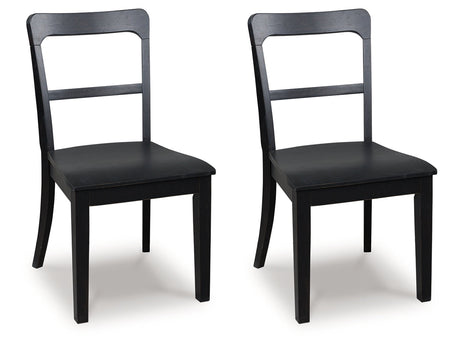 Greddinton Black Upholstered Dining Chair (Set of 2) - Ornate Home