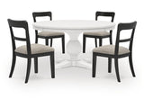 Greddinton Black/White Dining Table and 4 Chairs (Online Special Price) - Ornate Home