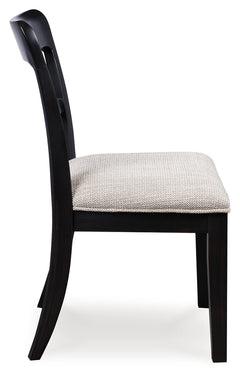 Greddinton Black/White Dining Table and 4 Chairs - Ornate Home