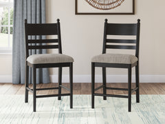 Greddinton Brown/Black Counter Height Dining Table and 6 Barstools - Ornate Home