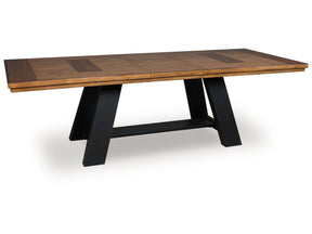 Greddinton Brown/Black Dining Extension Table - Ornate Home