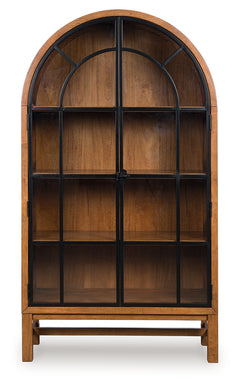 Greddinton Brown/Black Display Cabinet - Ornate Home