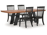 Greddinton Brown/Black Extension Dining Table and 4 Chairs (Online Special Price) - Ornate Home
