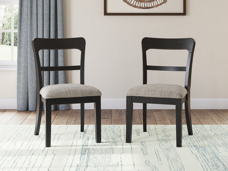 Greddinton Brown/Black Extension Dining Table and 4 Chairs - Ornate Home