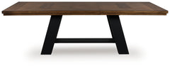 Greddinton Brown/Black Extension Dining Table and 4 Chairs - Ornate Home