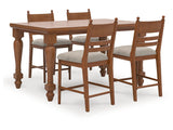 Greddinton Brown Counter Height Dining Table and 4 Barstools (Online Special Price) - Ornate Home