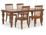 Greddinton Brown Dining Table and 4 Chairs (Online Special Price) - Ornate Home