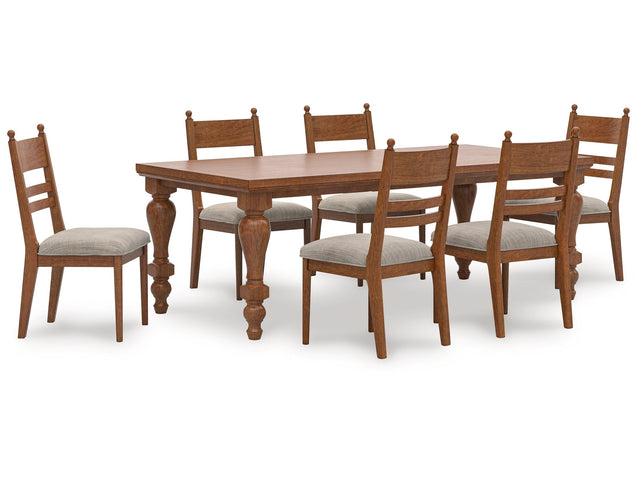 Greddinton Brown Dining Table and 6 Chairs (Online Special Price) - Ornate Home