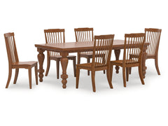 Greddinton Brown Dining Table and 6 Chairs - Ornate Home