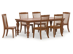 Greddinton Brown Dining Table and 6 Chairs - Ornate Home