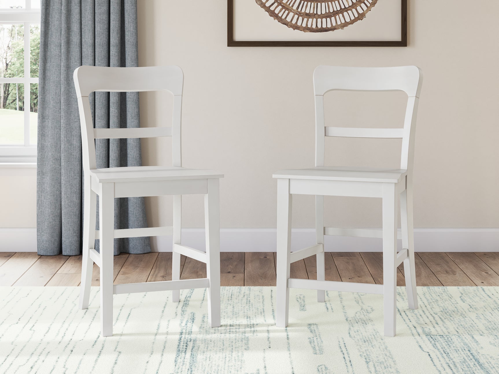 Greddinton Brown/White Counter Height Dining Table and 4 Barstools - Ornate Home