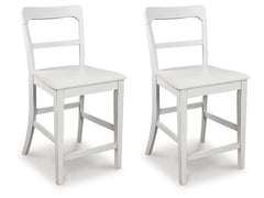 Greddinton White Barstool (Set of 2) - Ornate Home