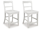 Greddinton White Counter Height Barstool (Set of 2) - Ornate Home