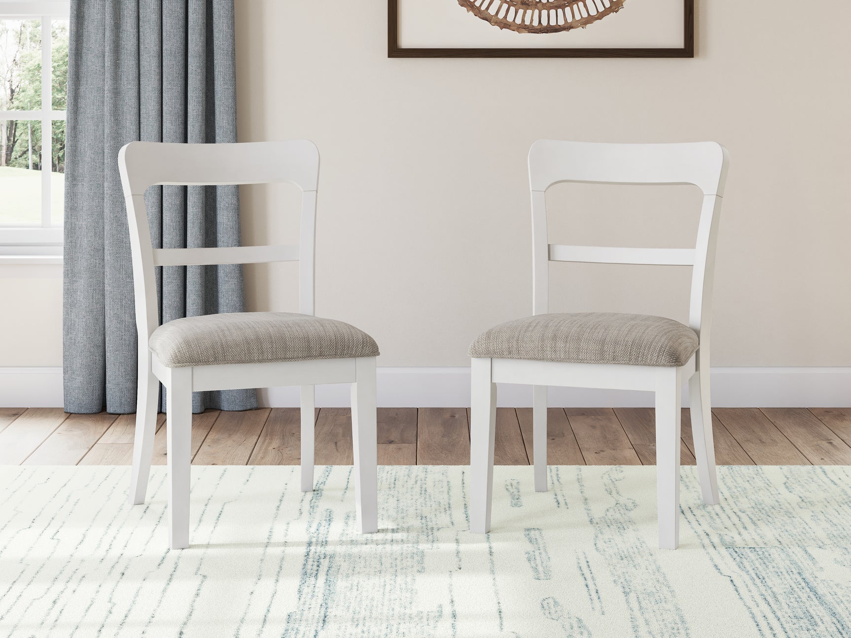Greddinton White Dining Table and 4 Chairs (Online Special Price) - Ornate Home