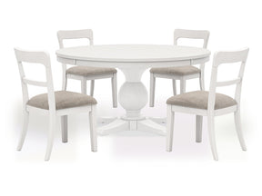 Greddinton White Dining Table and 4 Chairs - Ornate Home