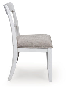 Greddinton White Dining Table and 4 Chairs - Ornate Home