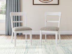 Greddinton White Dining Table and 4 Chairs - Ornate Home