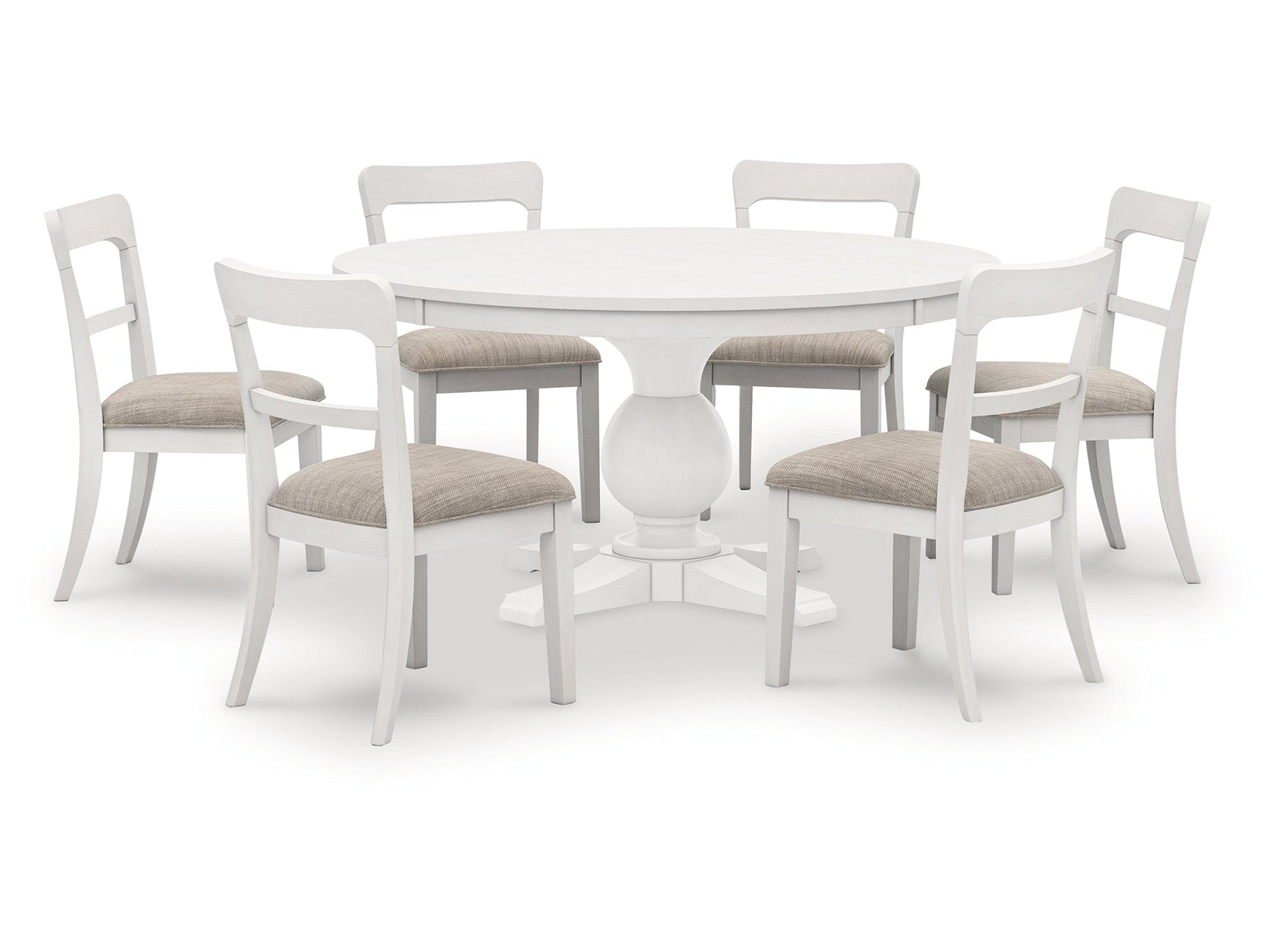 Greddinton White Dining Table and 6 Chairs - Ornate Home