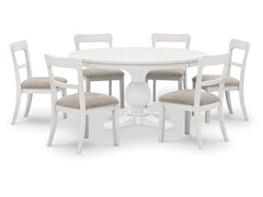 Greddinton White Dining Table and 6 Chairs - Ornate Home