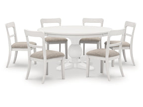 Greddinton White Dining Table and 6 Chairs - Ornate Home