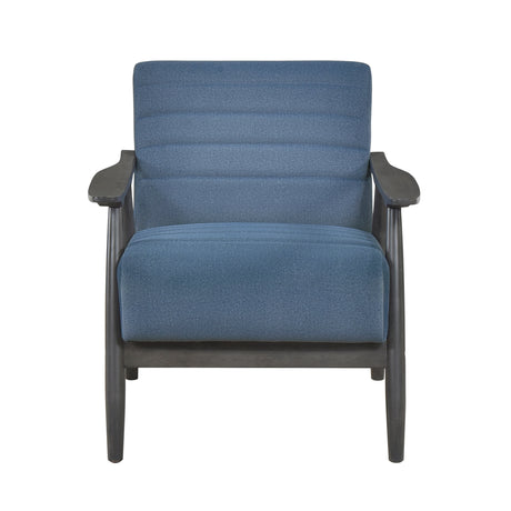 Greeley Blue Velvet Accent Chair - Ornate Home