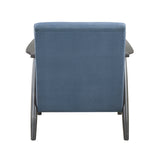 Greeley Blue Velvet Accent Chair - Ornate Home