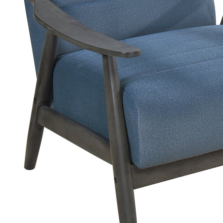 Greeley Blue Velvet Accent Chair - Ornate Home