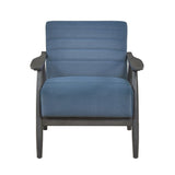 Greeley Blue Velvet Accent Chair - Ornate Home