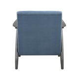 Greeley Blue Velvet Accent Chair - Ornate Home