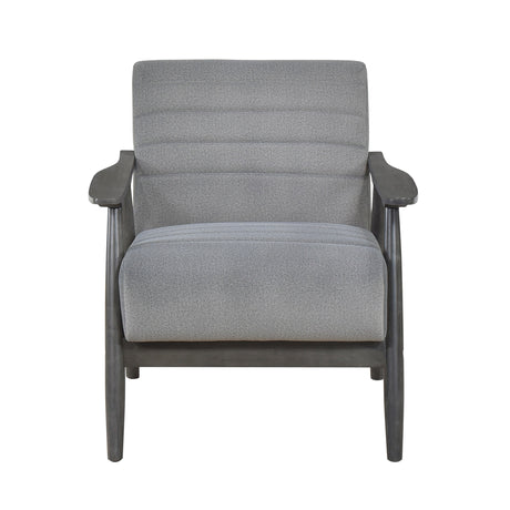 Greeley Gray Velvet Accent Chair - Ornate Home